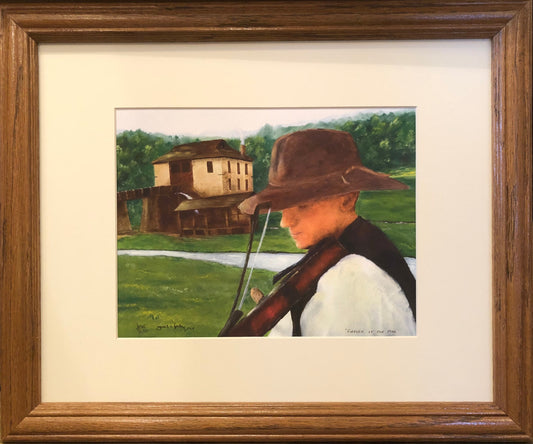 "FIDDLER AT THE MILL" print or notecard    (PR14)