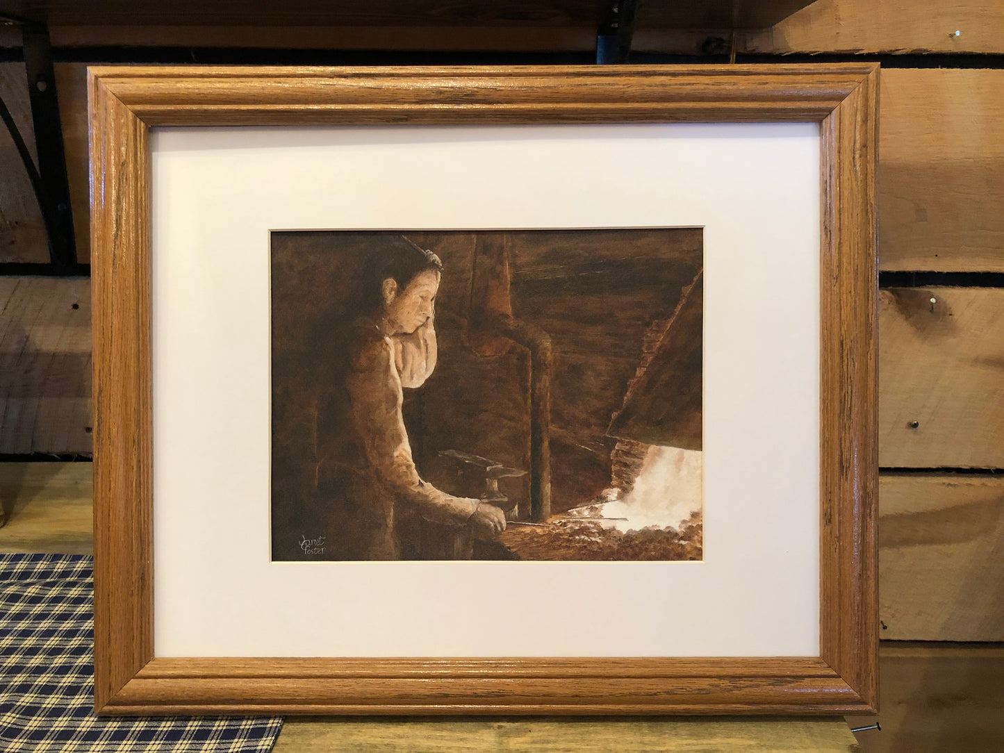 "THE VILLAGE BLACKSMITH" print or notecard (PR39)