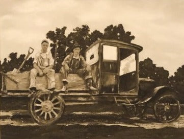 "BREAK TIME" sepia-toned print or notecard    (PR06)