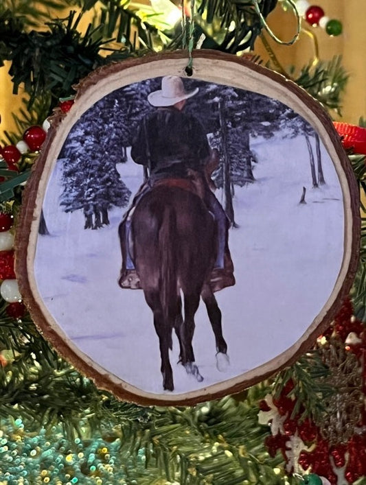 "FOLLOWING THE TRAIL" ORNAMENT    (OR03)