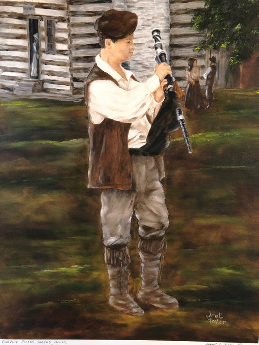 "THE BAGPIPER" print or notecard    (PR35)