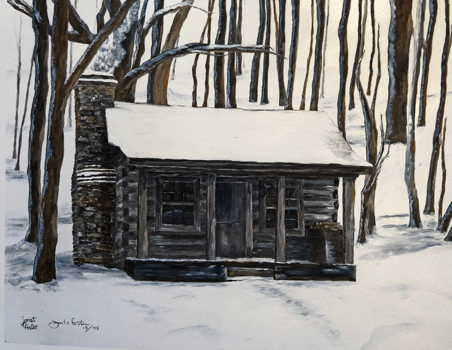 "THE GARDENER'S CABIN, SPRING MILL STATE PARK" print or notecard    (PR36)