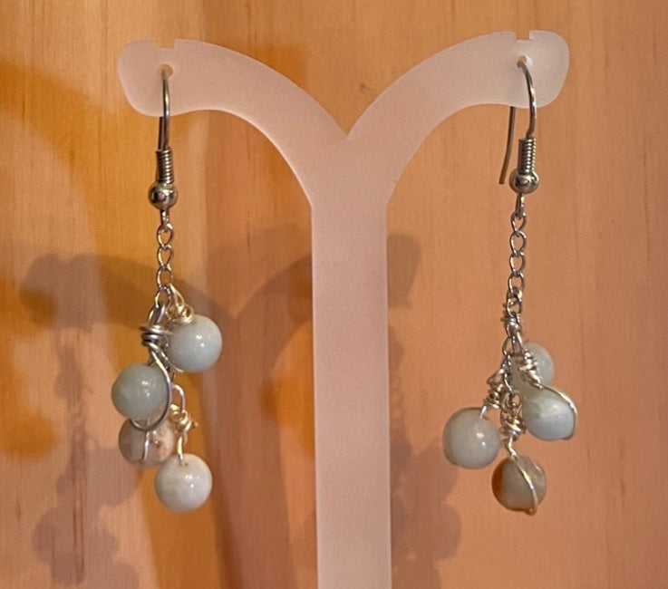 AQUA JASPER EARRINGS  (JE554)