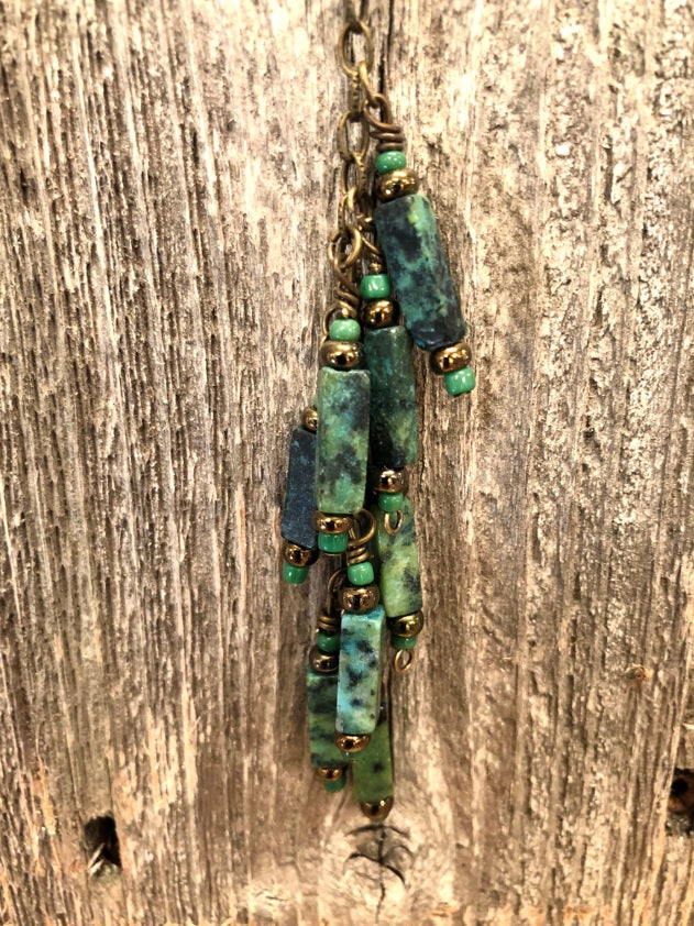 AFRICAN TURQUOISE BEAD NECKLACE (JE18)