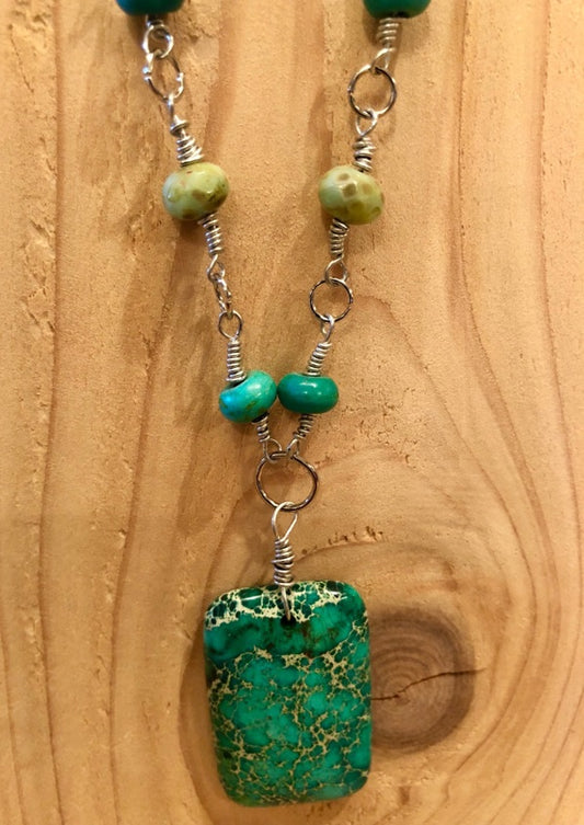 GREEN MAGNESITE NECKLACE (JE10)**SOLD!