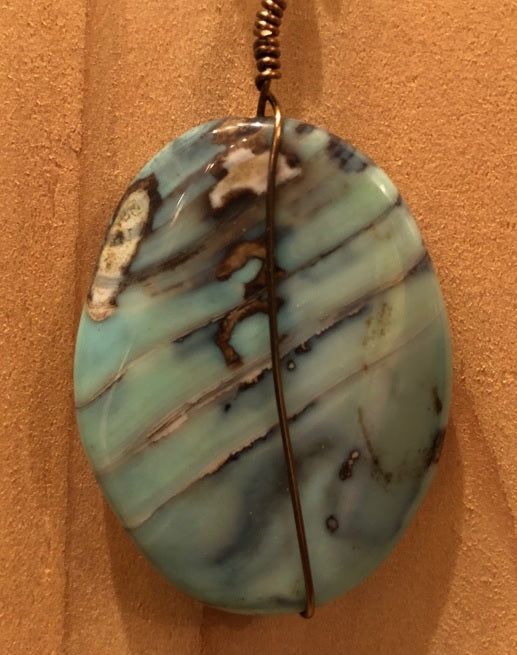 AQUA TERRA AGATE NECKLACE (JE30)