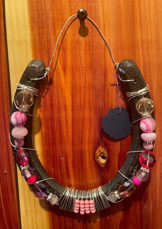 PINK-BEADED HORSESHOE