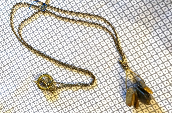 TIGER EYE PENDANT NECKLACE (JE29)