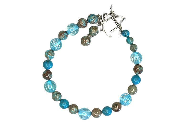 TURQUOISE BEADED BRACELET  (JE101)